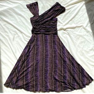 Tracy Reese Plenty Anthropologie Purple & Grey Printed Dress
